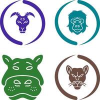 Goat and Gorilla Icon vector