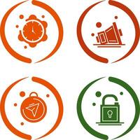 Clock and Speaker Icon vector