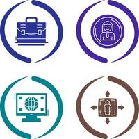 Briefcase and User Icon vector