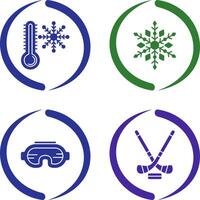 Snow Flake and Cold Icon vector