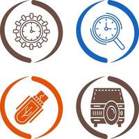 Direction and Magnifier Icon vector