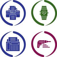 Smartwatch and Printer Icon vector