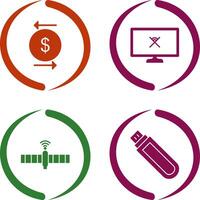 transaction and disconnected network Icon vector