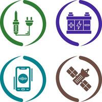 Soldering and Battery Icon vector