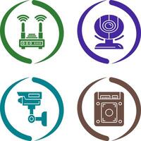Router and Web Cam Icon vector