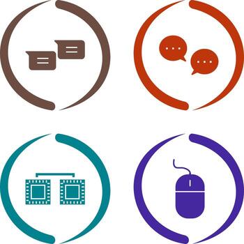 messages and conversation bubbles Icon vector