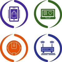 Smart Phone and Chat and Laptop Icon vector