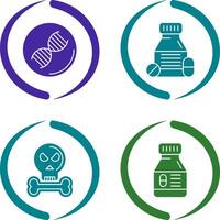 Dna and Tablets Icon vector