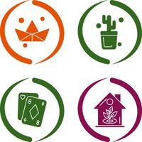 Origami and Cactus Icon vector