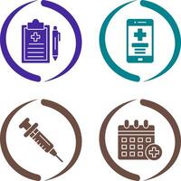 Medical Record and Medical App Icon vector