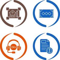 blueprint and rug Icon vector