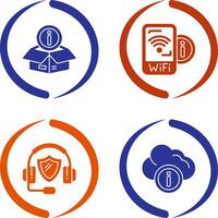 wifi signal and box Icon vector