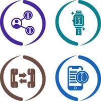 share and smartwatch Icon vector