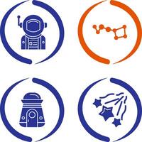 big dipper and astronaut Icon vector