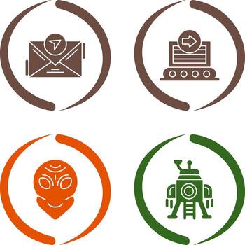 message and container Icon vector