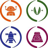 robot and playload Icon vector