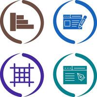 Object Alignment and Web Page Icon vector