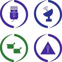 internet cable and satellite Icon vector