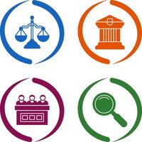 Balance and Courthouse Icon vector