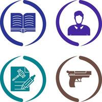 Book and Judge Icon vector