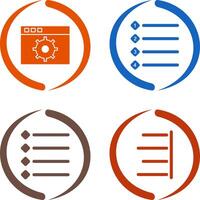 settings and numbered lists Icon vector