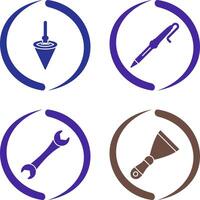 Plumb Bob and Soldering Icon vector