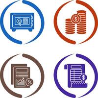 Safe Box and COINS Icon vector