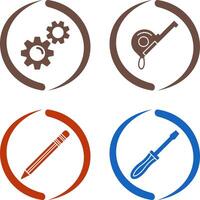 Gears and Roulette Icon vector