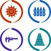 Saw Blade and Fence Icon vector