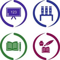 Classroom Board and Bookstand Icon vector