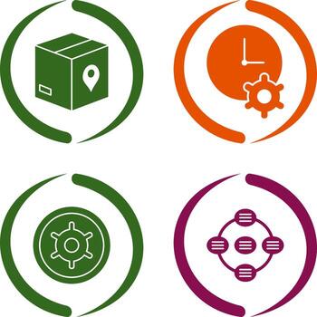 Tracking Services and Time Optimization Icon vector