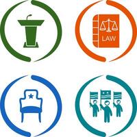 Podium and Law Icon vector