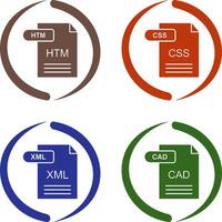 HTM and CSS Icon vector