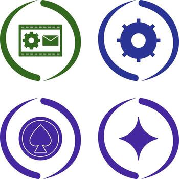 Blogging Service and Setting Icon vector