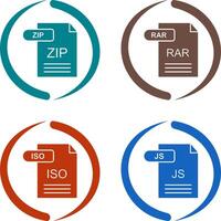ZIP and RAR Icon vector
