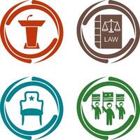 Podium and Law Icon vector