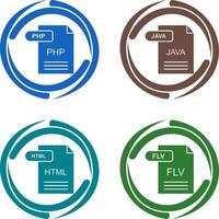 PHP and Java Icon vector