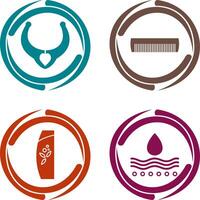 Necklace and Comb Icon vector