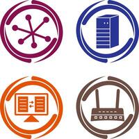 Internet and Server Network Icon vector