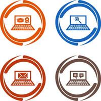 Online Degree and Find on Internet Icon vector