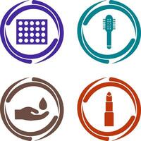 Colored Palette and Comb Icon vector
