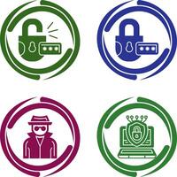 Unlock and Protect Icon vector