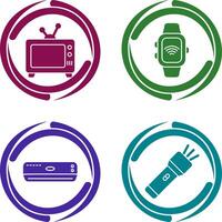 Television and Smart Watch Icon vector