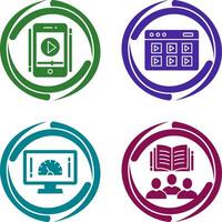 Smartphone and Online Course Icon vector