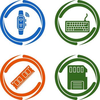 Smart Band and Keyboard Icon vector
