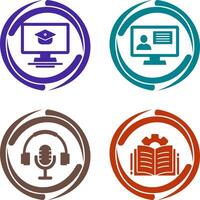 Online Course and distance Icon vector