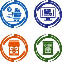 Happy Hour and Out of Stock Icon vector