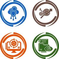 Data Protection and Data Research Icon vector