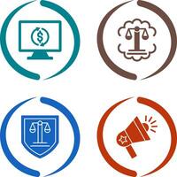 Demonstrator and Justice Scale Icon vector