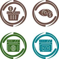Shopping Basket and Eye Icon vector
